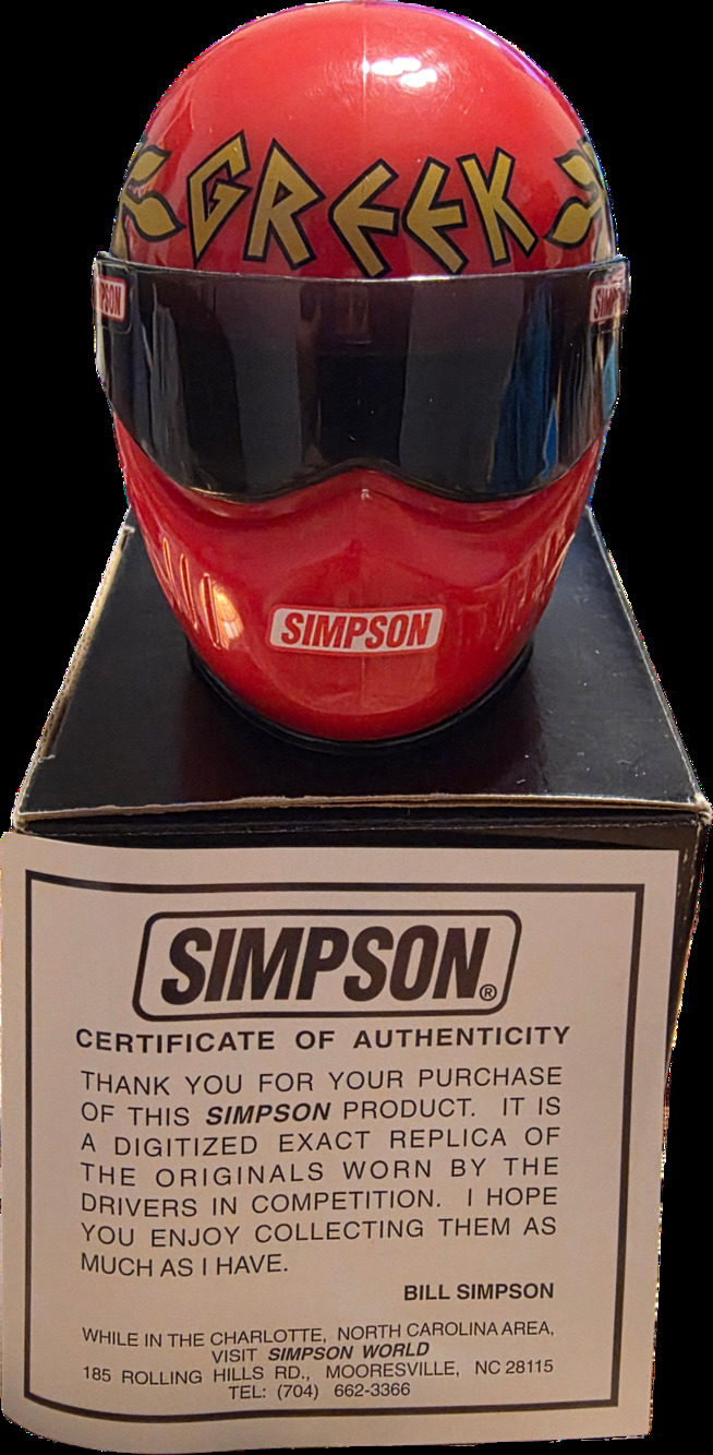Chris Karamesines "The Greek" Simpson Mini Helmet With Box